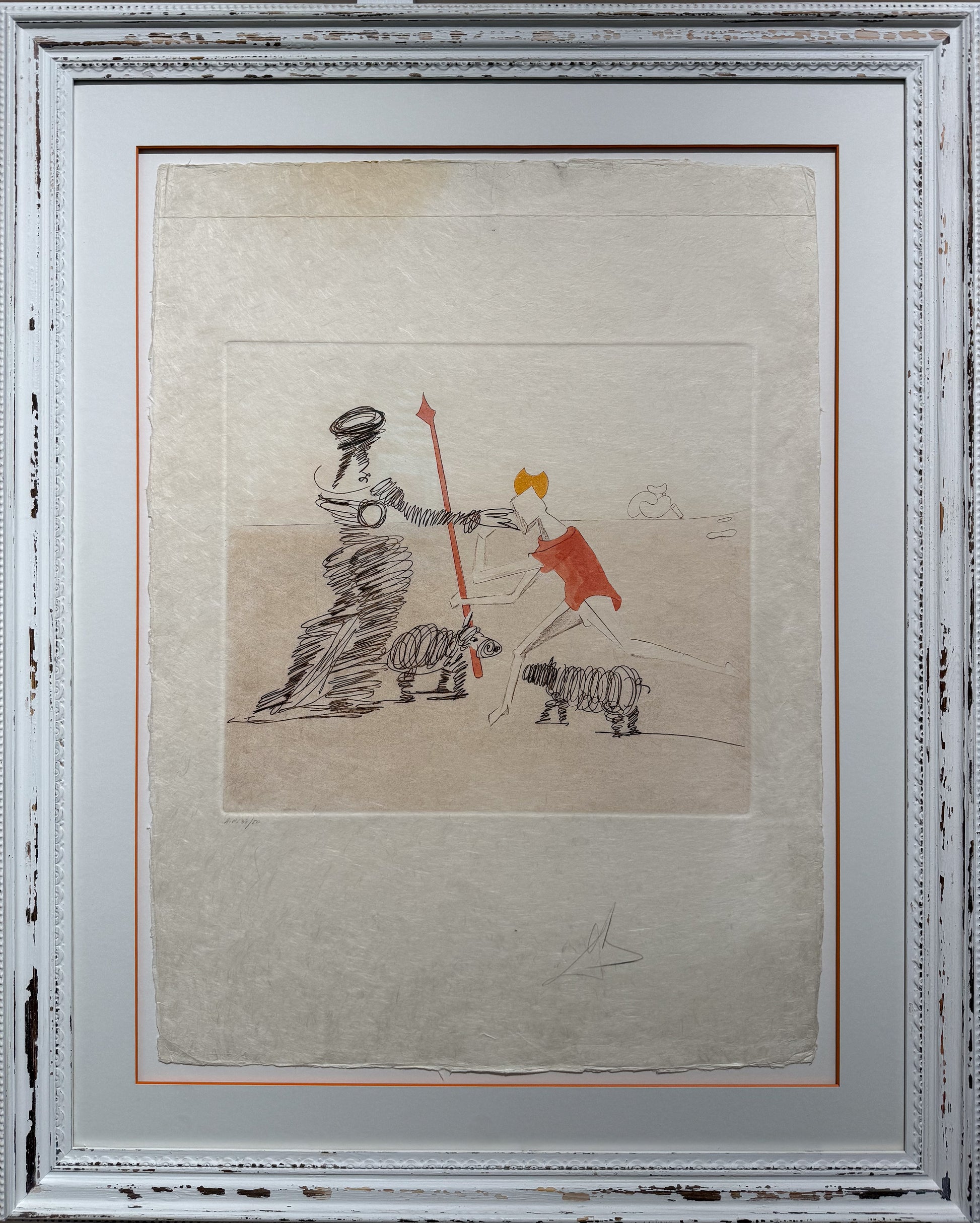 Salvador Dali Pastorale 1980 etching aquatint Japon paper hand-signed Artist's Proof Don Quichotte, Creed Gallery Ascot.