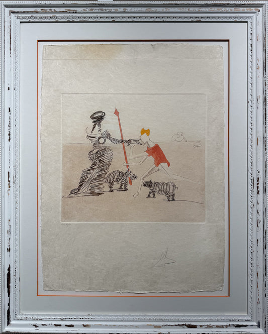 Salvador Dali Pastorale 1980 etching aquatint Japon paper hand-signed Artist's Proof Don Quichotte, Creed Gallery Ascot.
