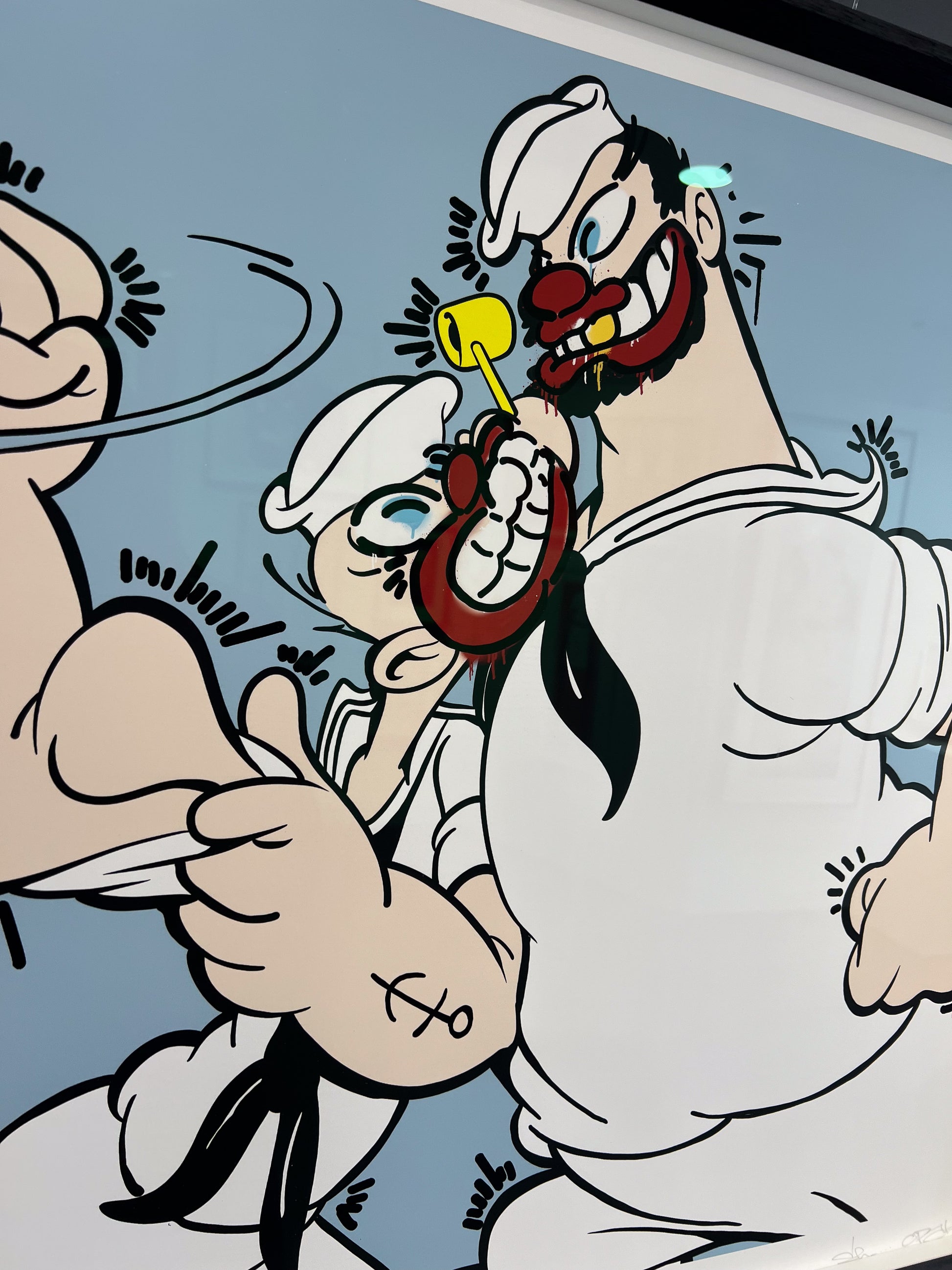 Slawn x Opake Popeye limited edition collaboration, Creed Gallery Ascot, Berkshire.