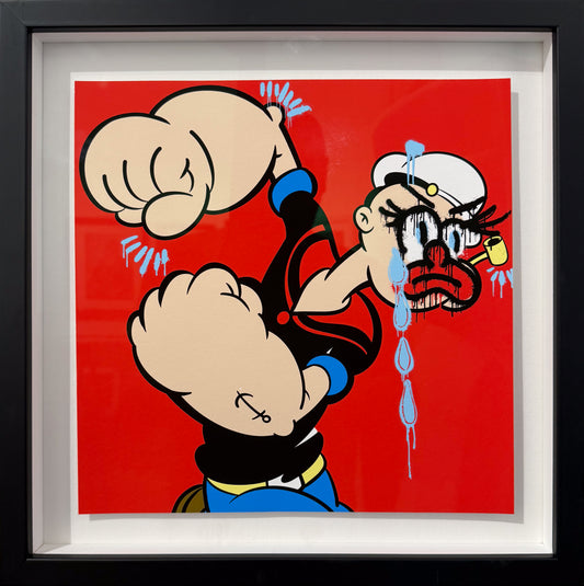 Slawn Strongman Popeye limited edition, Creed Gallery Ascot, Berkshire.