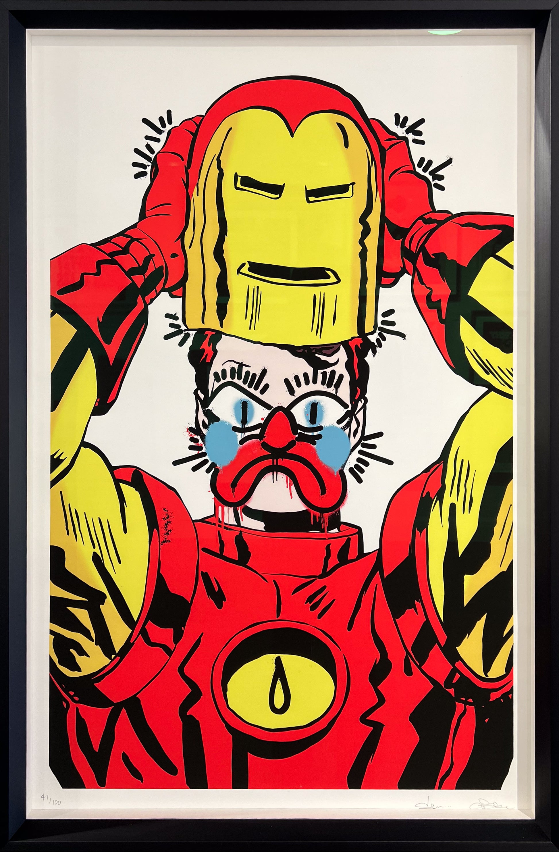 Slawn x Opake Iron Man limited edition collaboration, Creed Gallery Ascot, Berkshire.