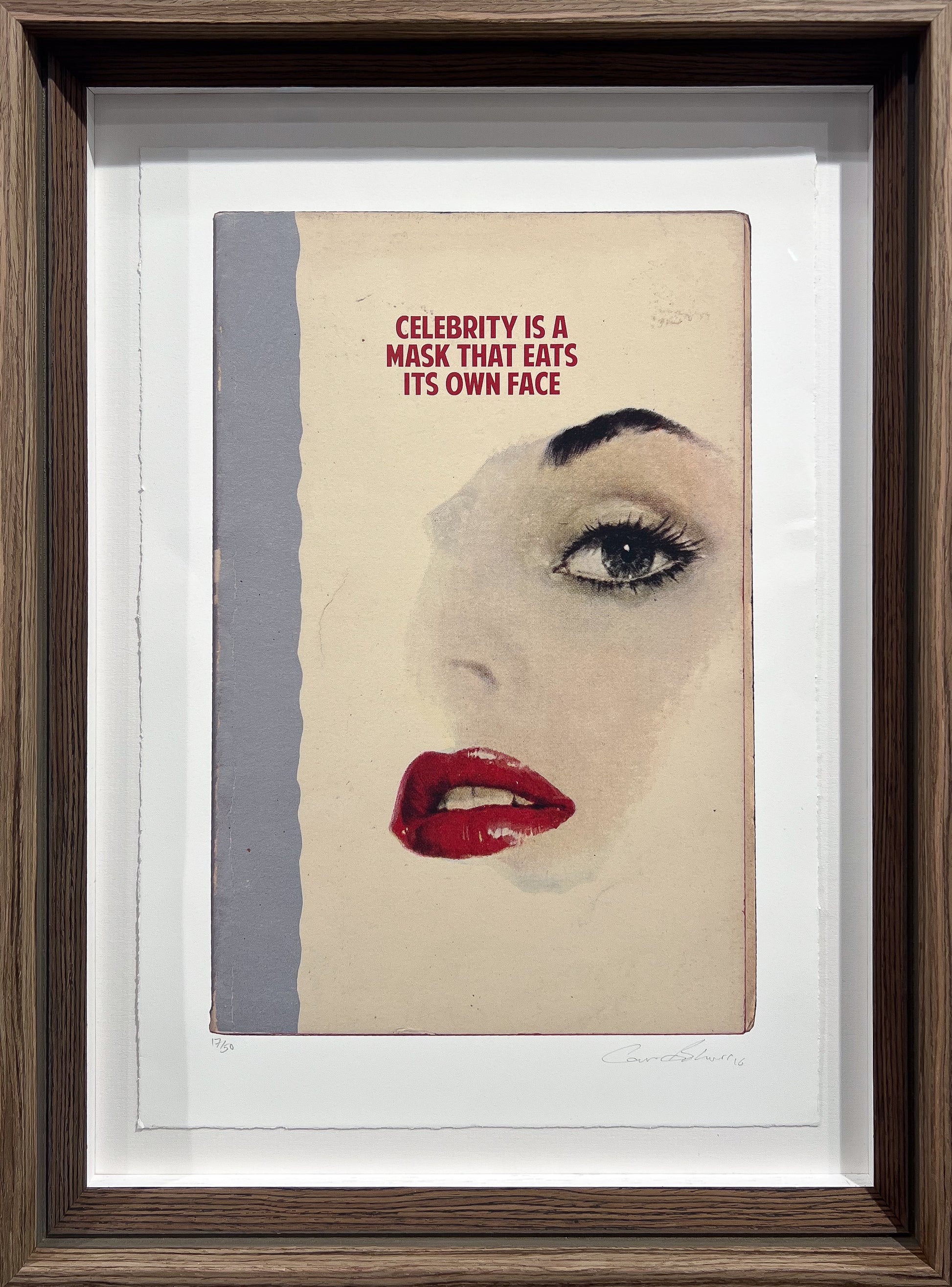 The Connor Brothers ‘Celebrity is a Mask’ limited edition fine art print at Creed Gallery, Ascot.